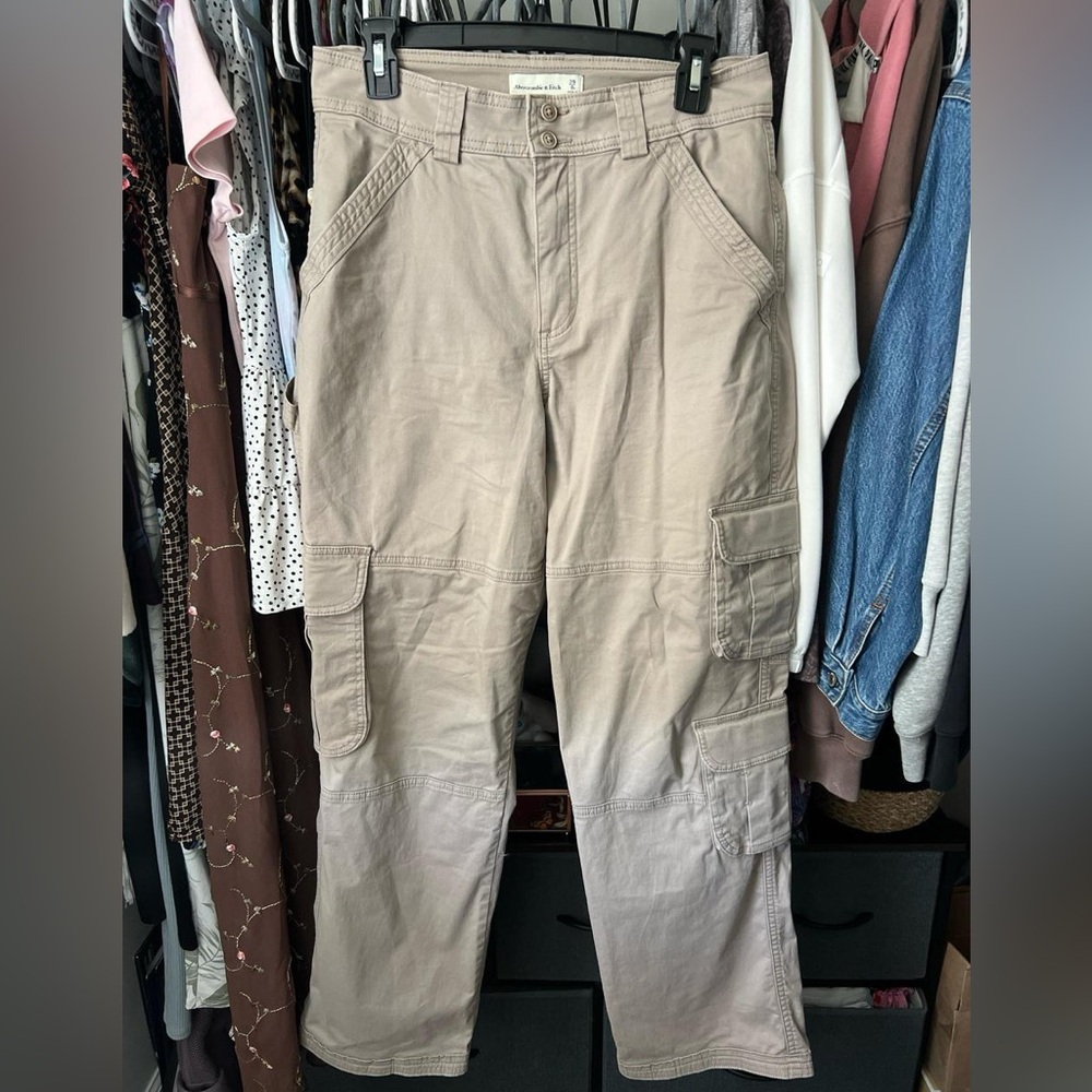 Abercrombie & Fitch Curve Love Relaxed Cargo Pants